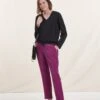 Pantalon Fluide Violet En Lyocell -Mode Soldes Boutique FA PA DAMILA 1488 1