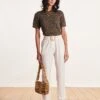 Pantalon Fluide écru En Lyocell -Mode Soldes Boutique FA PA DAMILA 703 1