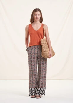 Débardeur Orange En Lin 15 Débardeur Orange En Lin -Mode Soldes Boutique FA TS BELUNA 1366 c