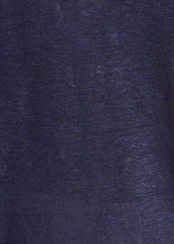 T-shirt Bleu Marine En Lin Manches Courtes -Mode Soldes Boutique FA TS DAVIA 608 d