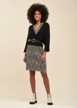 Gilet Noir Court Manches 3/4 En Maille -Mode Soldes Boutique FB GI COOKIE 700 c bafacc5f c285 4e1c 9428 c187bb8079b0