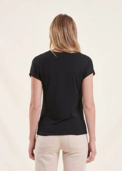 T-shirt Noir Encolure V 11 T-shirt Noir Encolure V -Mode Soldes Boutique FD TS PETIRI V 700 b
