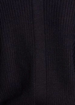 Gilet Bleu Marine Court En Maille Côtes Perlées -Mode Soldes Boutique FE GI RASTEL 608 d