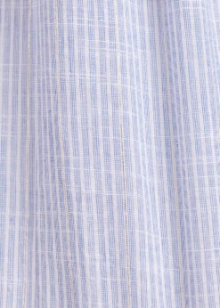 Chemisier Bleu à Fines Rayures En Coton Biologique -Mode Soldes Boutique FF CH SATINO F 1331 d