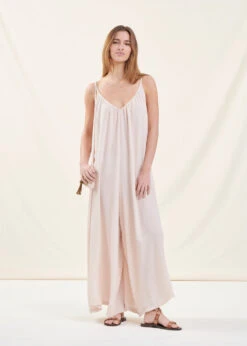 Combinaison Ample à Bretelles écrue