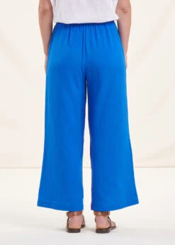 Pantacourt Bleu Roi En Gaze De Coton -Mode Soldes Boutique FF PA BACCHIO A 165 b 8fa41a0a 576a 4ad3 a5b6 a33e0cff67ab