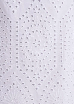 Robe Courte Blanche En Broderie Anglaise -Mode Soldes Boutique FF RO SIA S 701 d