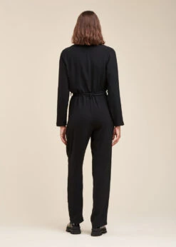 Combinaison Pantalon Noire Col Tailleur -Mode Soldes Boutique FG CO TAGUS G 700 b