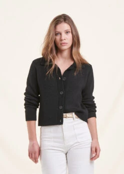 Gilet Noir Court Avec Col