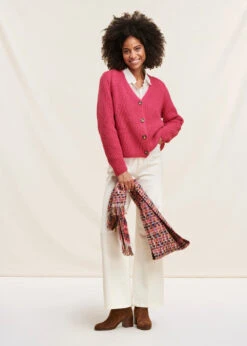 Gilet Rose Mousseux Encolure V