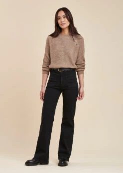 Jean Bootcut Noir Taille Haute En Coton Biologique -Mode Soldes Boutique FG JE RAIKOU E 700 c