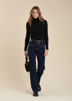 Jean Bootcut Brut Taille Haute En Coton Biologique -Mode Soldes Boutique FG JE RAIKOU M 158 c