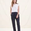 Pantalon Bleu Coupe Carotte -Mode Soldes Boutique FG PA CASCADE C 579 1