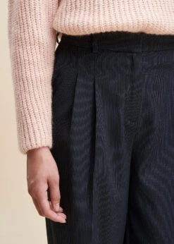 Pantalon Bleu Marine Coupe Large 12 Pantalon Bleu Marine Coupe Large -Mode Soldes Boutique FG PA RUDEN M 278 6