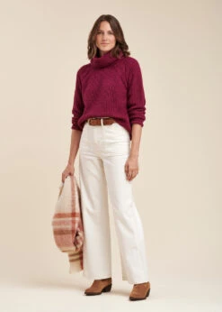 Pull Violet Mousseux Col Boule -Mode Soldes Boutique FG PU TAXIM 1488 c