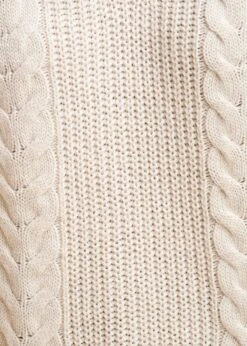 Pull écru En Maille Encolure V -Mode Soldes Boutique FG PU TERNI 703 d