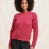 Pull Rose Mousseux Encolure Ronde -Mode Soldes Boutique FG PU TRACOL 1237 1