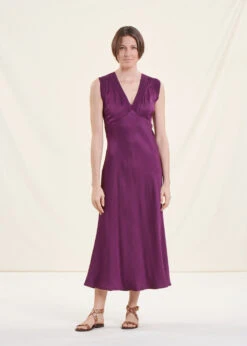 Robe Longue Fluide Habillée Prune 12 Robe Longue Fluide Habillée Prune -Mode Soldes Boutique FG RO TALICIA R 1560 a