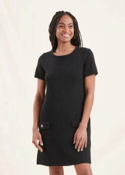 Robe Courte Noire En Maille -Mode Soldes Boutique FG RO TALOM R 700 c