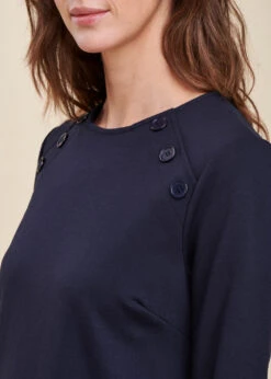 Robe Bleu Courte En Jersey Milano -Mode Soldes Boutique FG RO TATA M 579 6