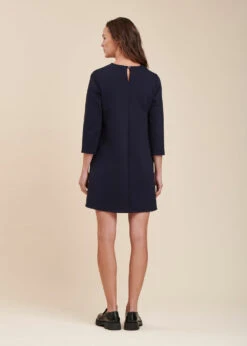 Robe Bleu Courte En Jersey Milano -Mode Soldes Boutique FG RO TATA M 579 b