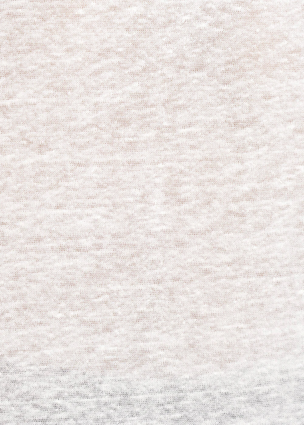 T-shirt Blanc En Lin Manches Courtes 6 T-shirt Blanc En Lin Manches Courtes – Image 4