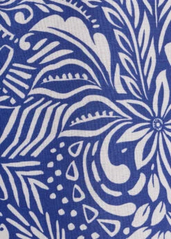 Combinaison Fluide Bleue Manches Courtes Imprimé Fleuri -Mode Soldes Boutique FH CO SEDONA M 1541 d