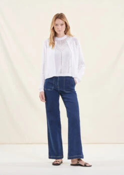 Gilet Blanc Manches Longues Encolure Ronde 13 Gilet Blanc Manches Longues Encolure Ronde -Mode Soldes Boutique FH GI VAVACAO A 701 c