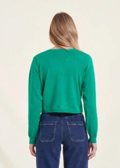 Gilet Court Vert Col V -Mode Soldes Boutique FH GI VEPITO 1549 b