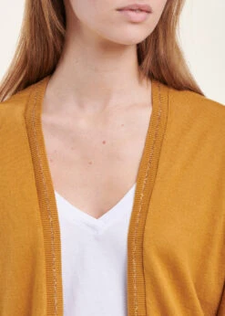 Gilet Moutarde Ample Manches 3/4 -Mode Soldes Boutique FH GI VERCORE 148 6