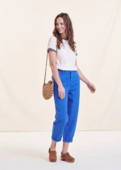 Jean Boyfriend Bleu En Coton Biologique -Mode Soldes Boutique FH JE CROATI C 165 c