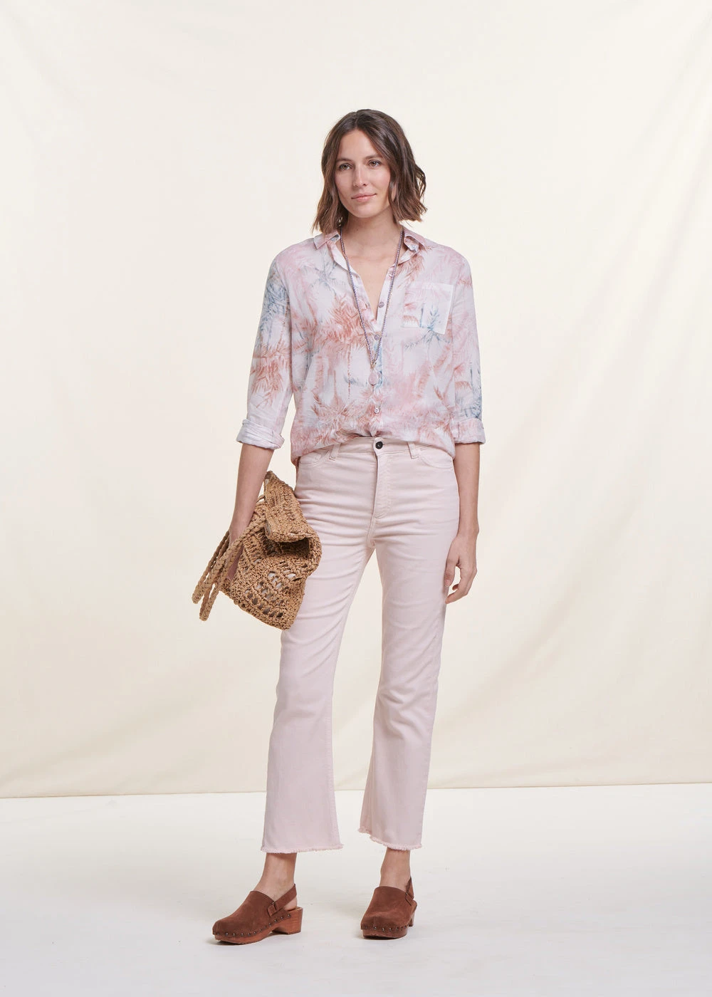 Jean Légèrement évasé Rose En Coton Biologique 4 Jean Légèrement évasé Rose En Coton Biologique – Image 2