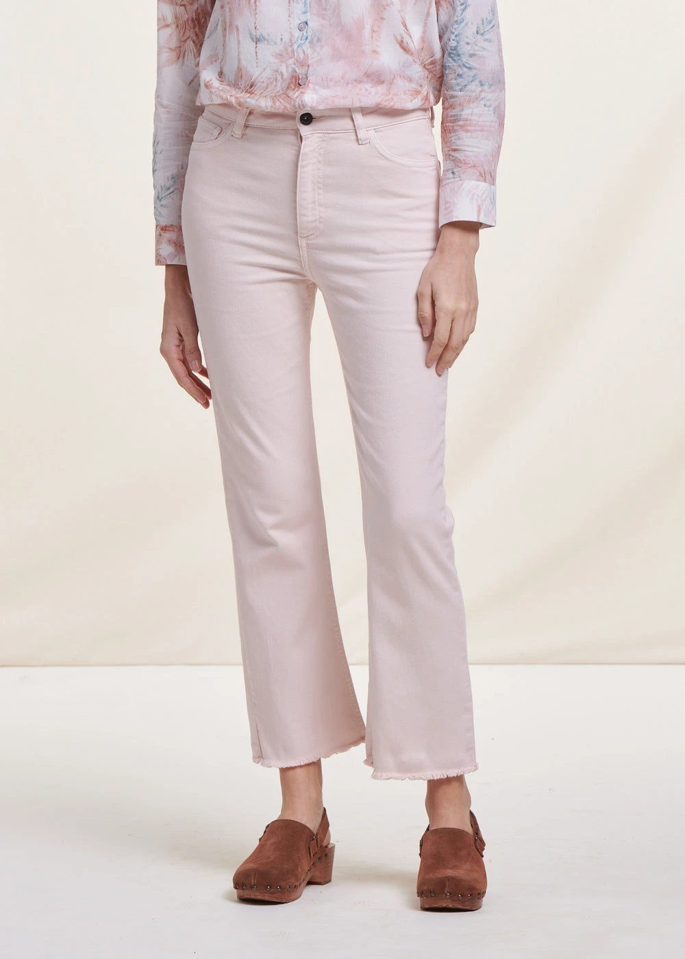 Jean Légèrement évasé Rose En Coton Biologique 5 Jean Légèrement évasé Rose En Coton Biologique – Image 3
