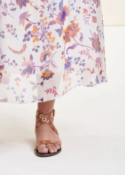 Jupe Longue Fluide écrue Fleurie Taille élastique 14 Jupe Longue Fluide écrue Fleurie Taille élastique -Mode Soldes Boutique FH JU LAURENZ J 703 6