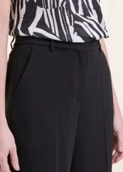 Pantalon Droit Noir En Tissu Crêpe 12 Pantalon Droit Noir En Tissu Crêpe -Mode Soldes Boutique FH PA ANIK C 700 6
