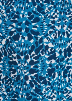 Pantalon Large Bleu Taille Haute Imprimé -Mode Soldes Boutique FH PA BLANDIN F 805 d