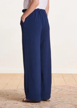 Pantalon Ample Bleu Marine -Mode Soldes Boutique FH PA VETEA G 278 b