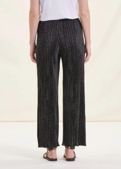 Pantalon Ample En Jersey Imprimé Noir Et Blanc -Mode Soldes Boutique FH PA VURINA P 120 b