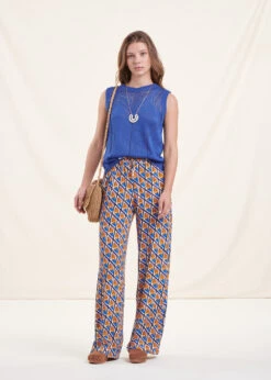 Pull Bleu Marine Sans Manches Encolure Ronde -Mode Soldes Boutique FH PU VACAO A 1234 c