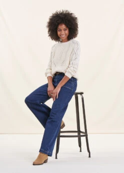 Pull écru Manches Longues Encolure Ronde -Mode Soldes Boutique FH PU VRONI 703 c