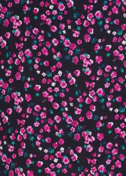 Robe Courte Noire Cintrée à Fleurs Manches Courtes 11 Robe Courte Noire Cintrée à Fleurs Manches Courtes -Mode Soldes Boutique FH RO SREOLA F 700 d