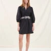 Robe Courte Ample Noire En Coton 2 Robe Courte Ample Noire En Coton -Mode Soldes Boutique FH RO VAIANA P 700 1