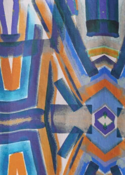 Robe Courte Ample En Coton Bleue à Imprimé -Mode Soldes Boutique FH RO VAIANA S 311 d