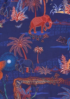 Robe Courte Bleue Manches 3/4 à Imprimé -Mode Soldes Boutique FH RO VANDRAO U 722 d