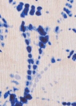 Robe Courte évasée à Imprimé Bleu Et Blanc -Mode Soldes Boutique FH RO VASU T 839 d