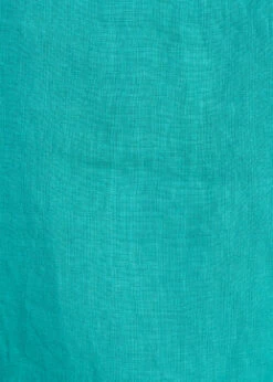 Robe Courte Ample Verte En Lin -Mode Soldes Boutique FH RO VIVE R 1549 d