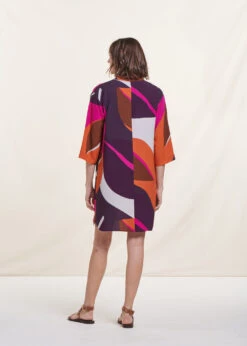 Robe Courte Ample à Imprimé Encolure Tunisienne -Mode Soldes Boutique FH RO VUCIA G 1281 b