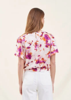 Top Ample Manches Courtes Fleuri Encolure Ronde -Mode Soldes Boutique FH TO VALPHA C 510 b