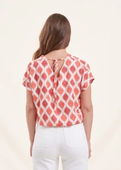 Top Corail Oversize Manches Courtes Et Encolure V -Mode Soldes Boutique FH TO VALRA D 714 b