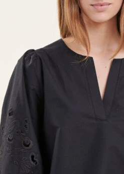 Top Noir Encolure Tunisienne En Coton 12 Top Noir Encolure Tunisienne En Coton -Mode Soldes Boutique FH TO VIJA P 700 6